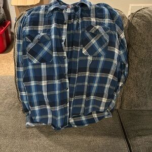 Blue button down Arizona jeans